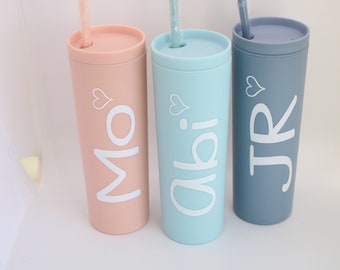 Personalized Tumbler, Tumbler, Skinny Tumbler, Bridesmaid Gift, Custom Tumbler, Personalized Cup, Acrylic Tumbler, Bridesmaid Tumbler