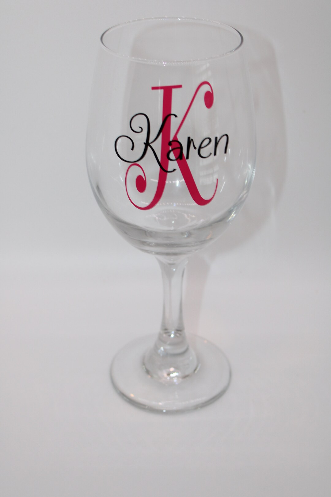 Monogram Wine Glass, Personalized Wine Glass, Monogram Wine Glasses