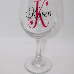 Monogrammed Stemless Wine Glass - Willow & Hive