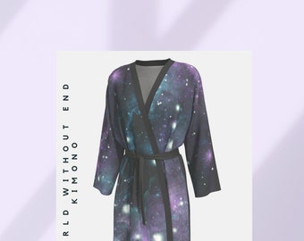 World Without End Kimono Bathrobe, Gifts For Her, Dressing Gown