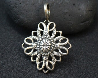 Sterling Silver Signed Designer Carolyn Pollack Relios Pendant