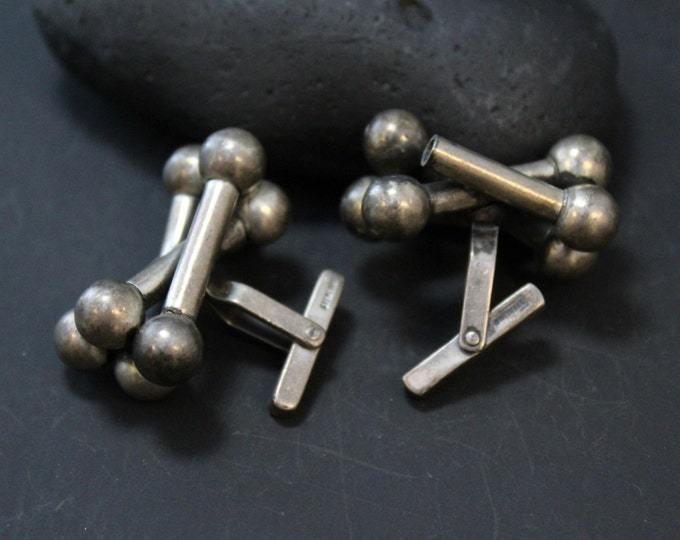 Sterling Silver Modernist Abstract Cufflinks (AS IS)