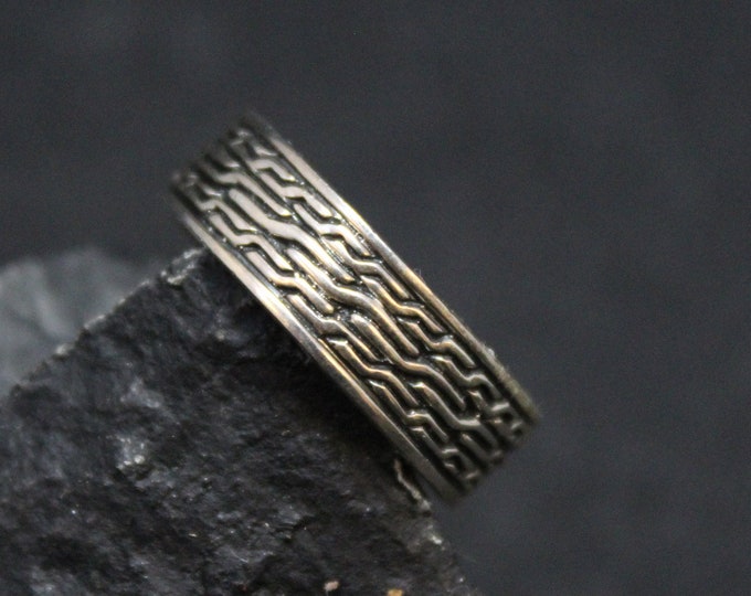 Sterling Silver Band Ring, Sterling Silver Patterned Band Ring, Sterling Patterned Ring, Sterling Band Ring, Sterling 925
