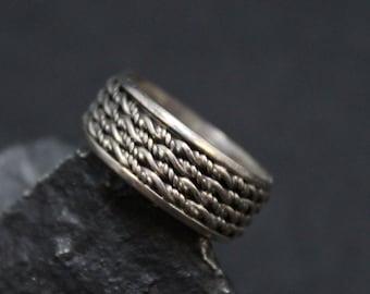 Sterling Silver Band Ring, Sterling Silver Patterned Band Ring, Sterling Patterned Ring, Sterling Band Ring, Sterling 925