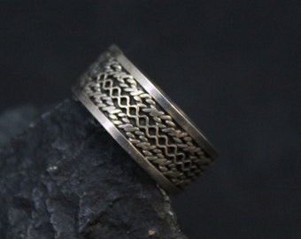 Sterling Silver Band Ring, Sterling Silver Patterned Band Ring, Sterling Patterned Ring, Sterling Band Ring, Sterling