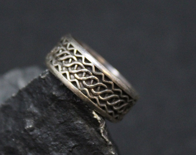 Sterling Silver Band Ring, Sterling Silver Patterned Band Ring, Sterling Patterned Ring, Sterling Band Ring, Sterling 925