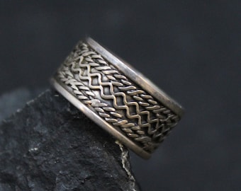 Sterling Silver Band Ring, Sterling Silver Patterned Band Ring, Sterling Patterned Ring, Sterling Band Ring, Sterling