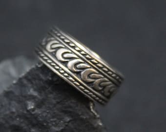 Sterling Silver Band Ring, Sterling Silver Patterned Band Ring, Sterling Patterned Ring, Sterling Band Ring, Sterling 925