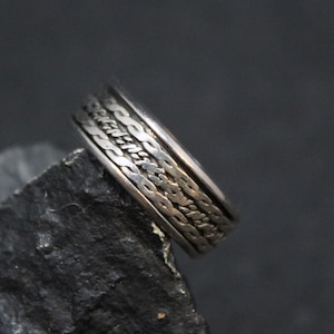 Sterling Silver Spinning Band Ring, Sterling Spinning Ring, Sterling Braid Pattern Ring, Sterling Band Ring, Sterling