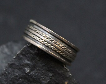 Sterling Silver Band Ring, Sterling Silver Patterned Band Ring, Sterling Patterned Ring, Sterling Band Ring, Sterling