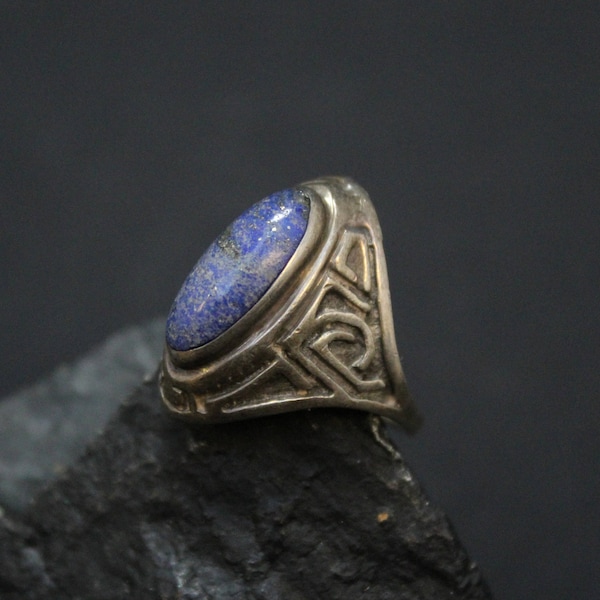 Sterling Silver Christin Wolf Lapis Ring, Christin Wolf Sterling Jewelry, Christin Wolf Ring, Sterlig Silver Oval Lapis Ring, Lapis Jewelry