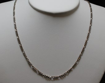 20" 3MM Sterling Silver Figaro Necklace