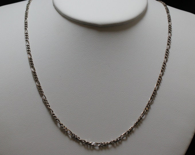 20" 3MM Sterling Silver Figaro Necklace