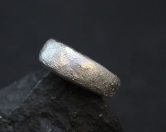 Sterling Silver Organic Textured Statement Ring, Textured Sterling Band Ring, Textured Sterling Jewelry, Organic Sterling Band Ring