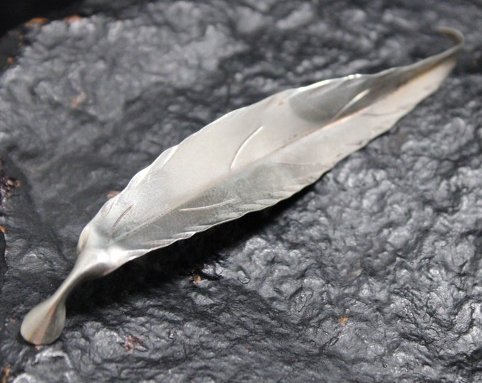 Stuart Nye Sterling Silver Vintage Leaf Brooch Pin Signed, Sterling Silver Leaf, Sterling Silver Botanical Brooch, Leaf Jewelry, Nye