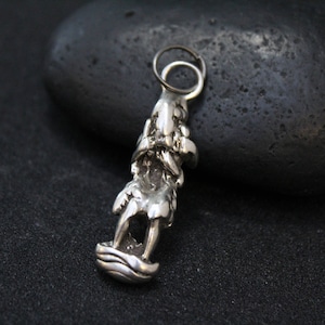 Unique Sterling Silver Figural Pendant, Sterling Silver Person Figure, Sculptural Pendant, Unique Sterling Silver Pendant