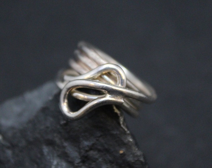 Simple Sterling Silver Swirl Band Ring, Sterling Swirl Ring, Sterling Ring with Swirl Design, Sterling Swirl Jewelry, Simple Sterling Ring