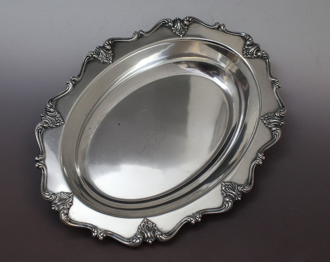 Victoria Sterling By Ellmore Oval Dish Bowl, Large Sterling Silver Oval Tray, Sterling Ellmore Dish, Victoria Sterling Silver Oval Dish