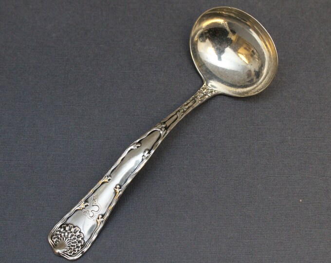 Sterling Silver Tiffany & Co Wave Edge Gravy Ladle, Tiffany Wave Edge Sterling Flatware, Tiffany Serving Ladle, Sterling Tiffany Server