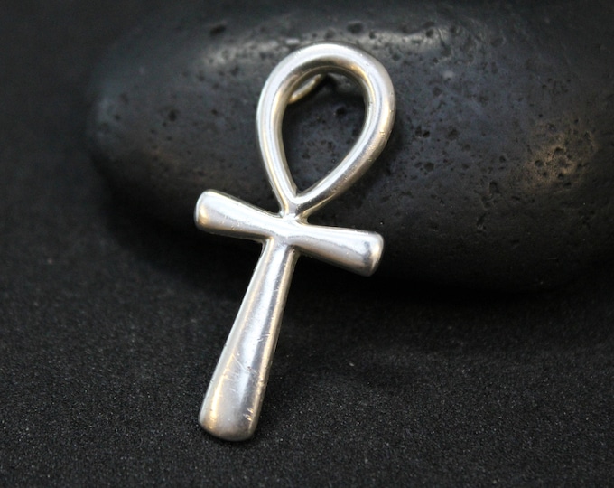 Sterling Silver Egyptian Cross Pendant, Egyptian Jewelry, Egyptian Cross Necklace, Egyptian Revival Jewelry, Sterling Silver Egypt Pendant