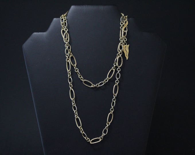 Sterling Silver Gold Overlay Designer Rope Link Chain, Gold Oval Link Chain, Gold Over Sterling, Sterling Rope Link, Designer Gold Necklace