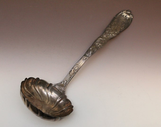 Sterling Silver Tiffany & Co Chrysanthemum Soup Ladle, Tiffany Chrysanthemum Sterling Flatware, Large Sterling Silver Tiffany Ladle