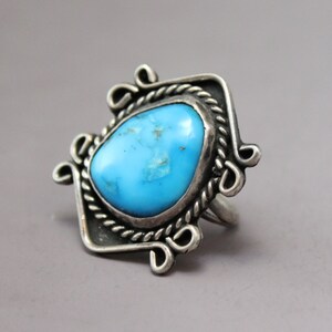 Vintage Sterling Silver and Turquoise American Ring