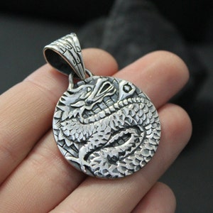 Sterling Silver Chinese Zodiac Year of the Dragon Pendant