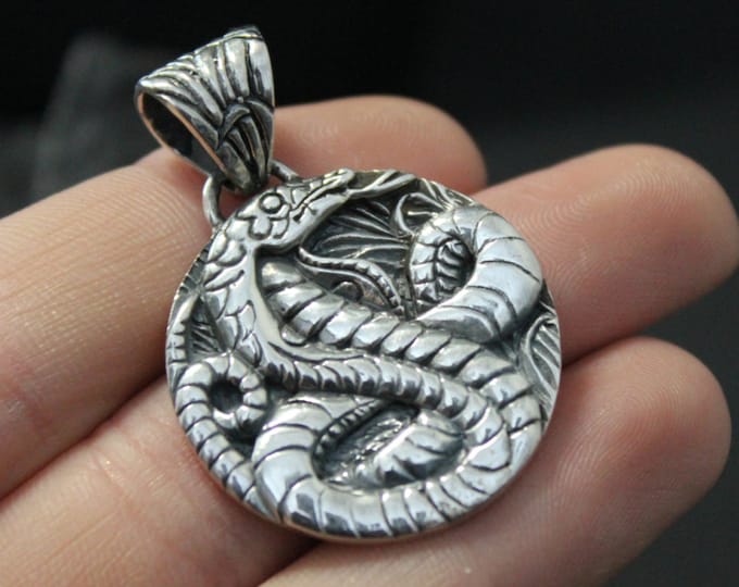 Sterling Silver Chinese Zodiac Year of the Snake Pendant