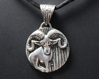 Sterling Silver Chinese Zodiac Year of the Goat Pendant