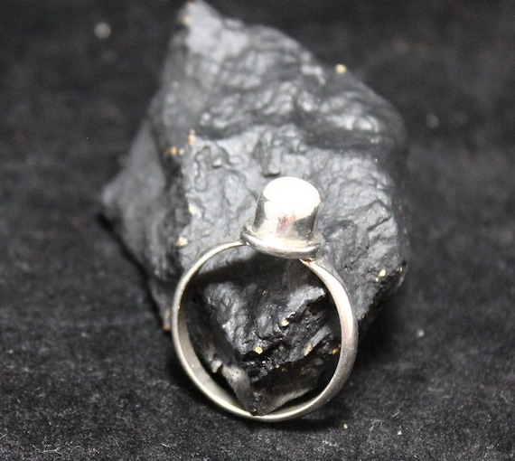 Sterling Silver Moonstone Ring, Simple Silver Boh… - image 4