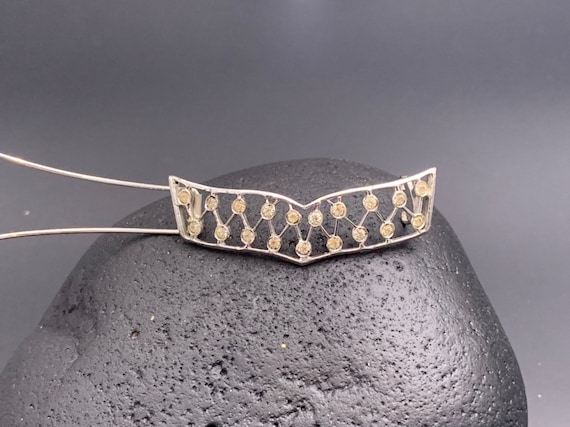 Sterling Hair Clip, Sterling Hair Pin, 925 CZ Hair