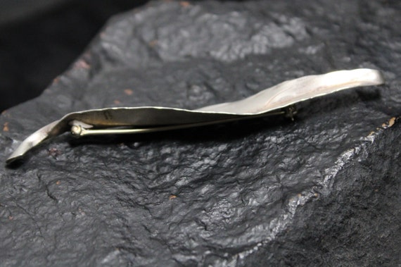 Stuart Nye Sterling Silver Vintage Leaf Brooch Pi… - image 3
