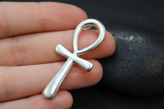 Sterling Silver Egyptian Cross Pendant, Egyptian … - image 4