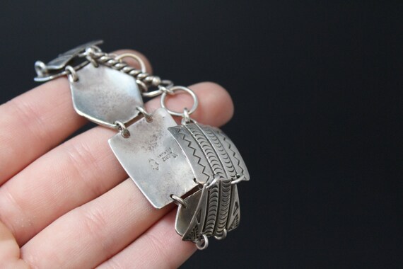 Monumental San Felipe Huge Honeybee Sterling Silver Leaves Bracelet Monumental San Felipe Huge Honeybee Sterling Silver Leaves Bracelet