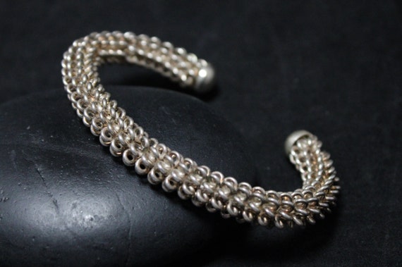 Sterling Silver Twisted Coil Flexible Cuff Bracelet, Sterling Twisted Cuff, Twisted Cuff Bracelet, Unisex Sterling Silver Cuff Bracelet
