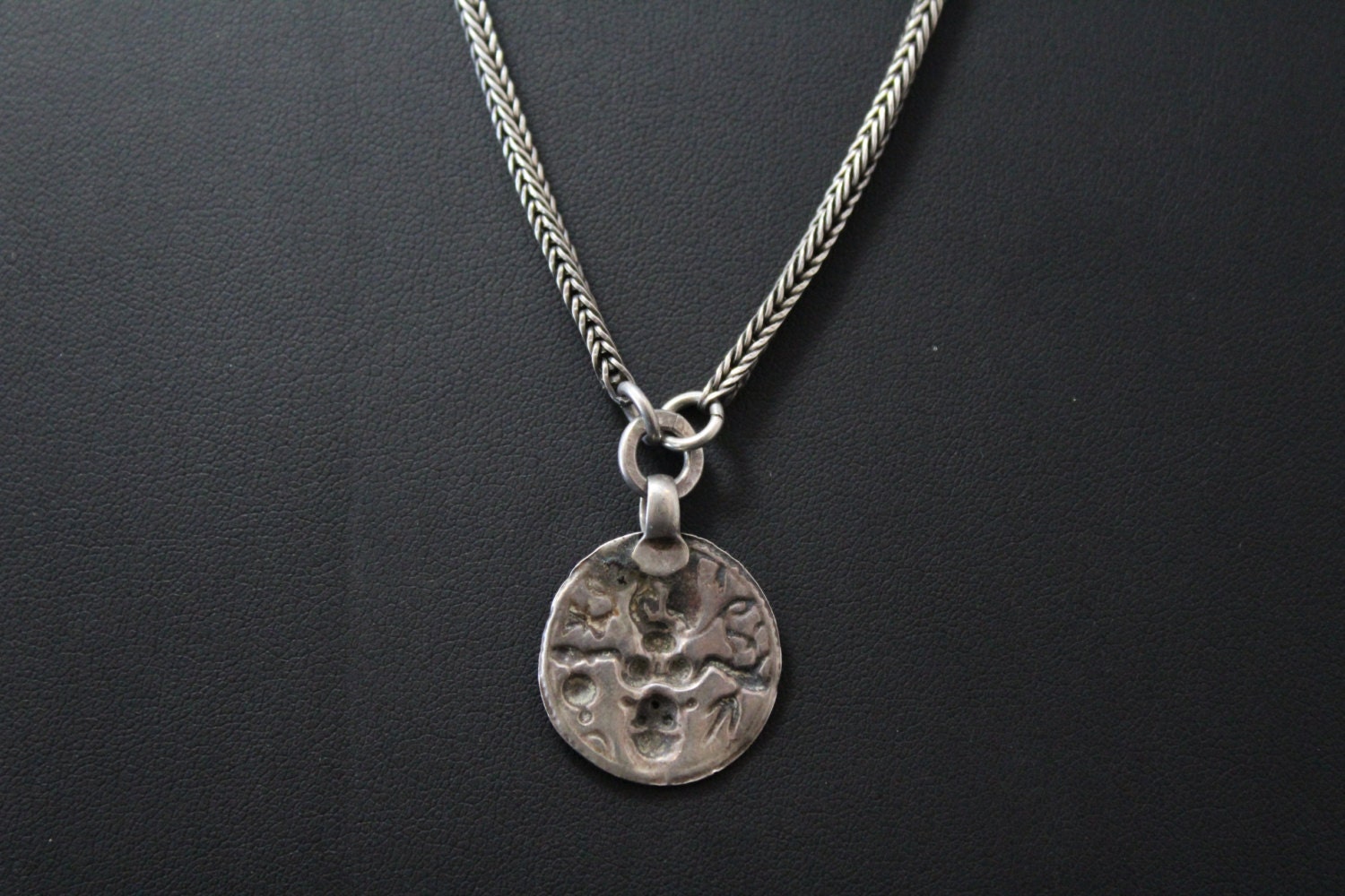 Unique Sterling Silver Wood Nymph Mythological Creature Necklace