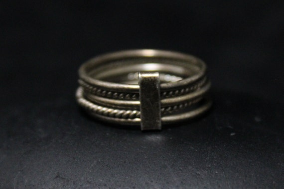 Sterling Silver Five Stacking Rope Band Rings, Te… - image 5