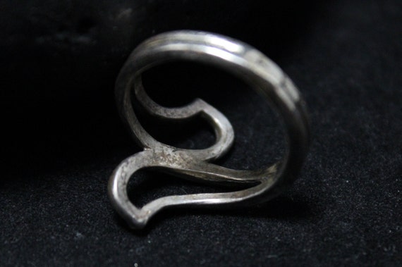 Sterling Silver Modernist Swirl Ring, Modern Ster… - image 4