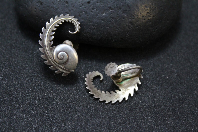 Georg Jensen Sterling Earrings Danish Sterling Earrings Sterling Silver Georg Jensen Snail Wreath Earrings #112 Georg Jensen Earrings