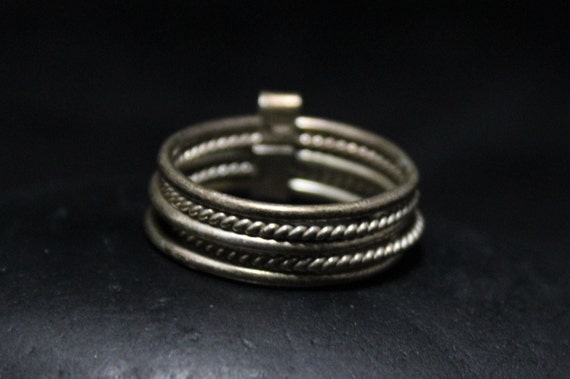 Sterling Silver Five Stacking Rope Band Rings, Te… - image 2