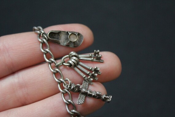 Loaded Sterling Silver Western Charm Bracelet, Tu… - image 4