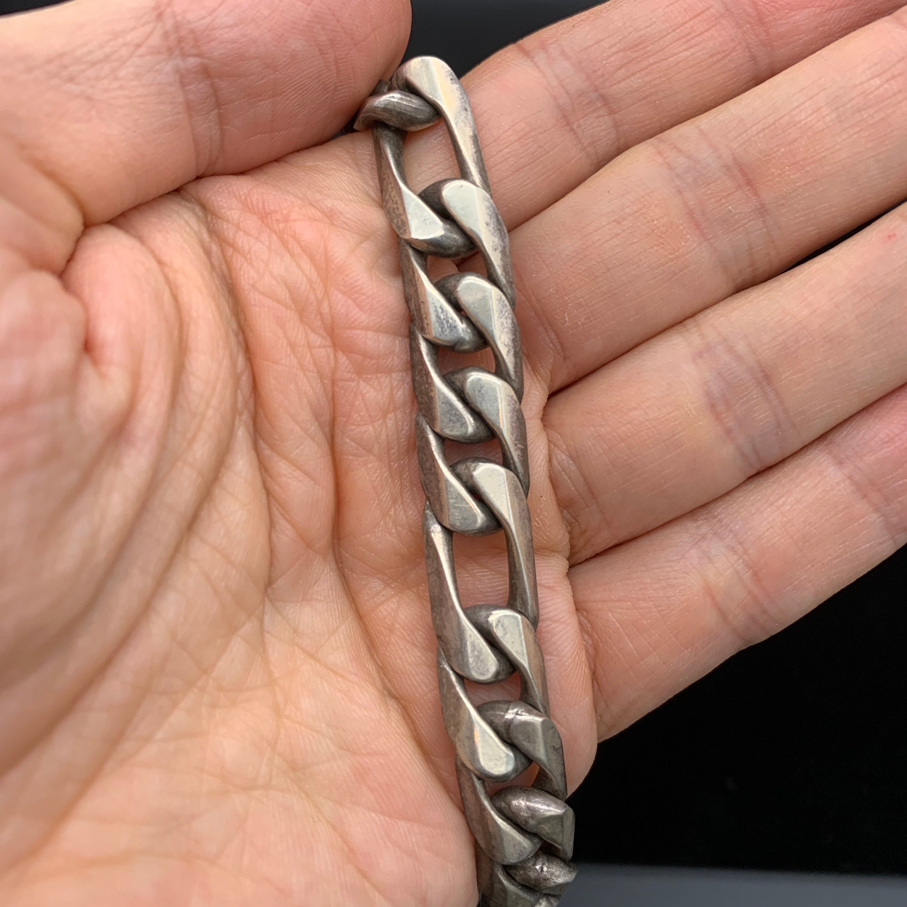 Taxco Figaro Bracelet, Miami Cuban Link Mexican Sterling, 925