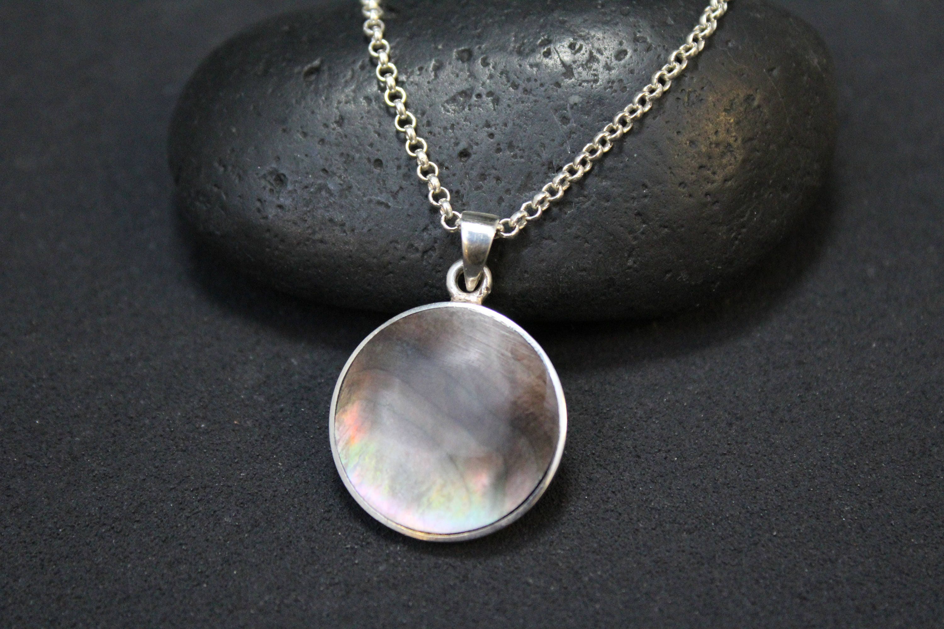 OOAK Black Mother of Pearl Pendant