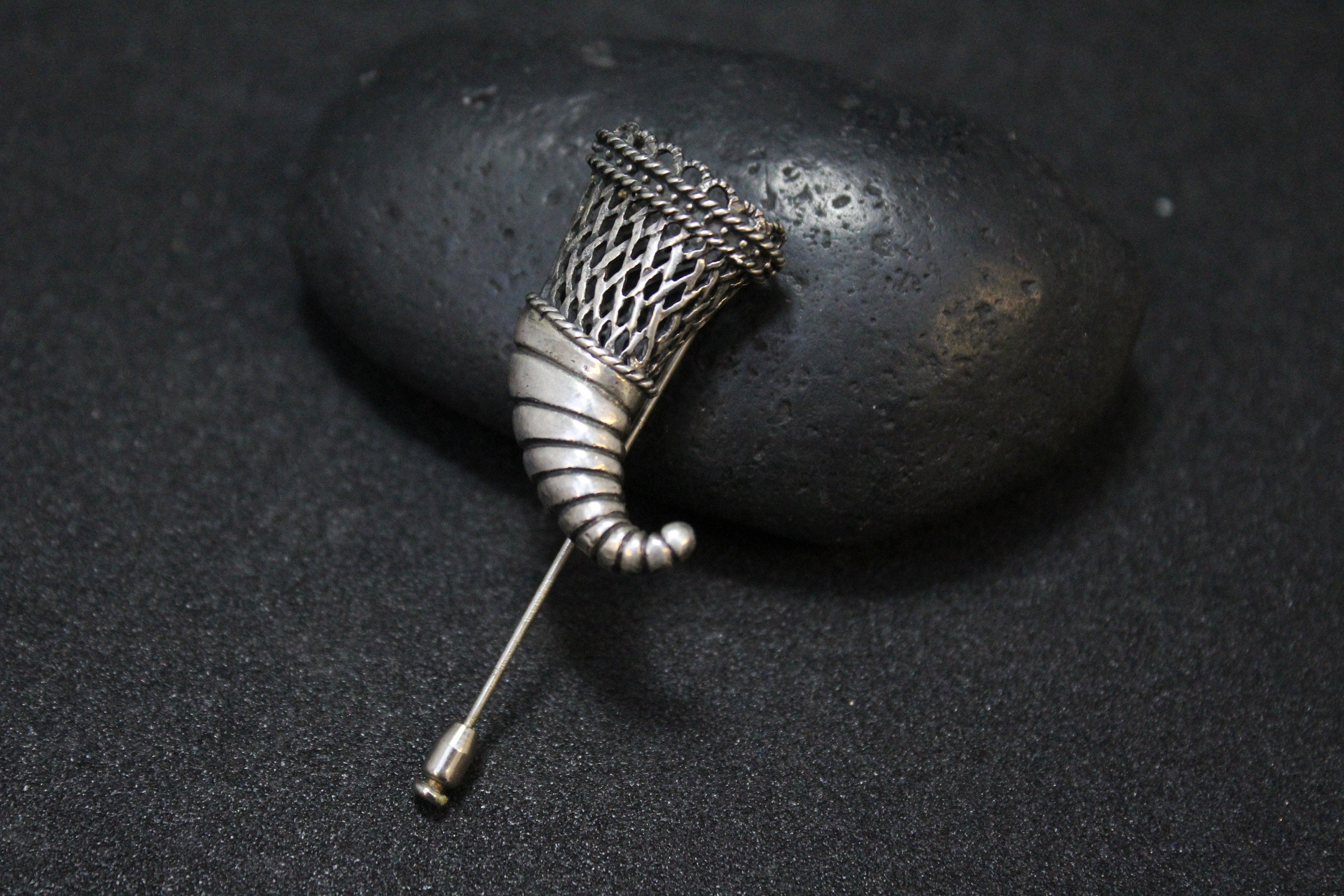Sterling Silver Vase Stick Pin, Sterling Silver Boutineer Pin, Sterling