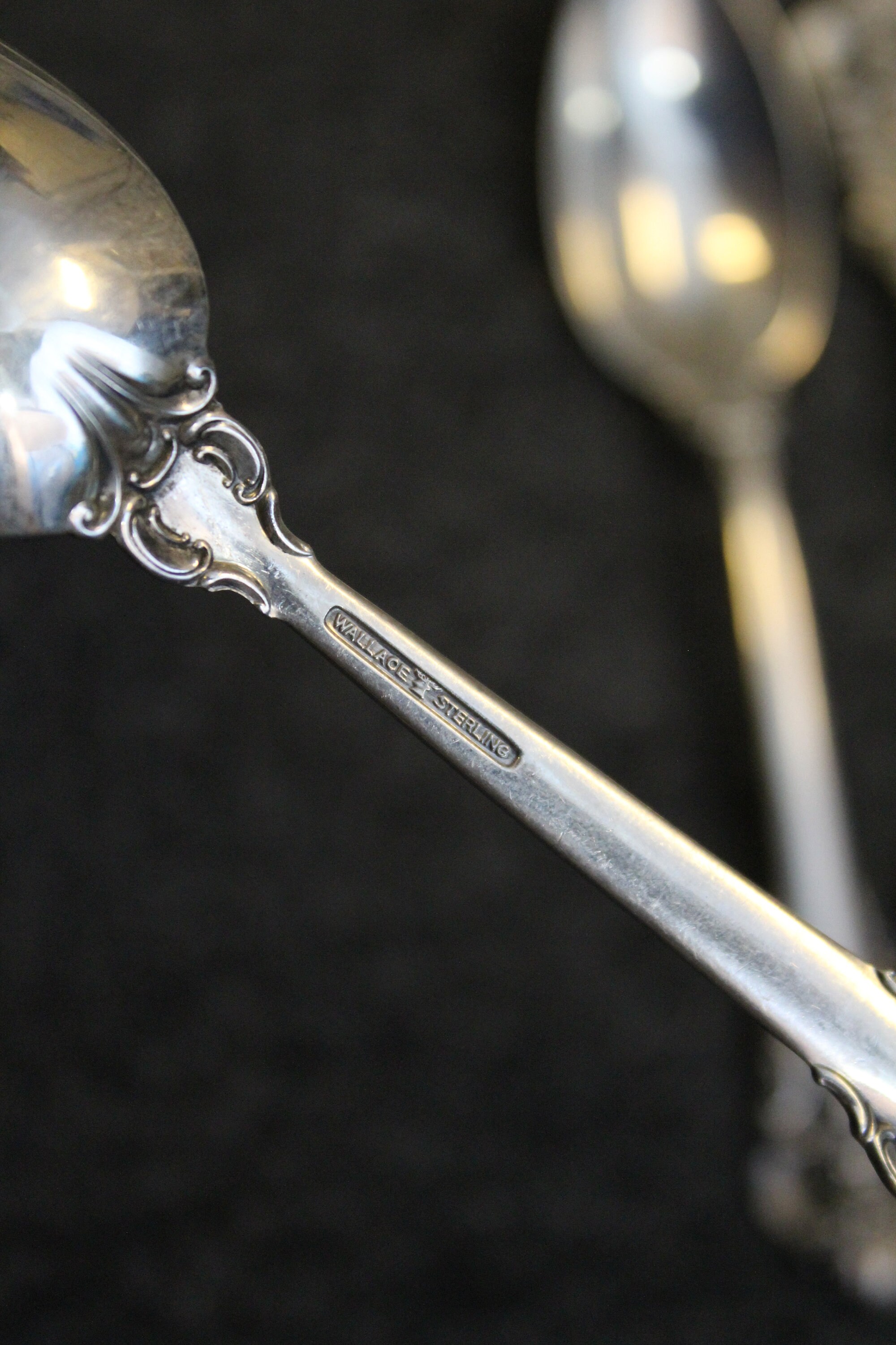 Set of 6 Sterling Silver Grande Baroque by Wallace Teaspoons, Grande