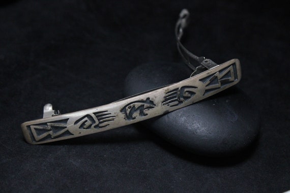 Important Vintage Native American Hopi Nathan Fred Vintage Turquoise Sterling Silver Bracelet Important Vintage Native American Hopi Nathan Fred Vintage Turquoise Sterling Silver Bracelet