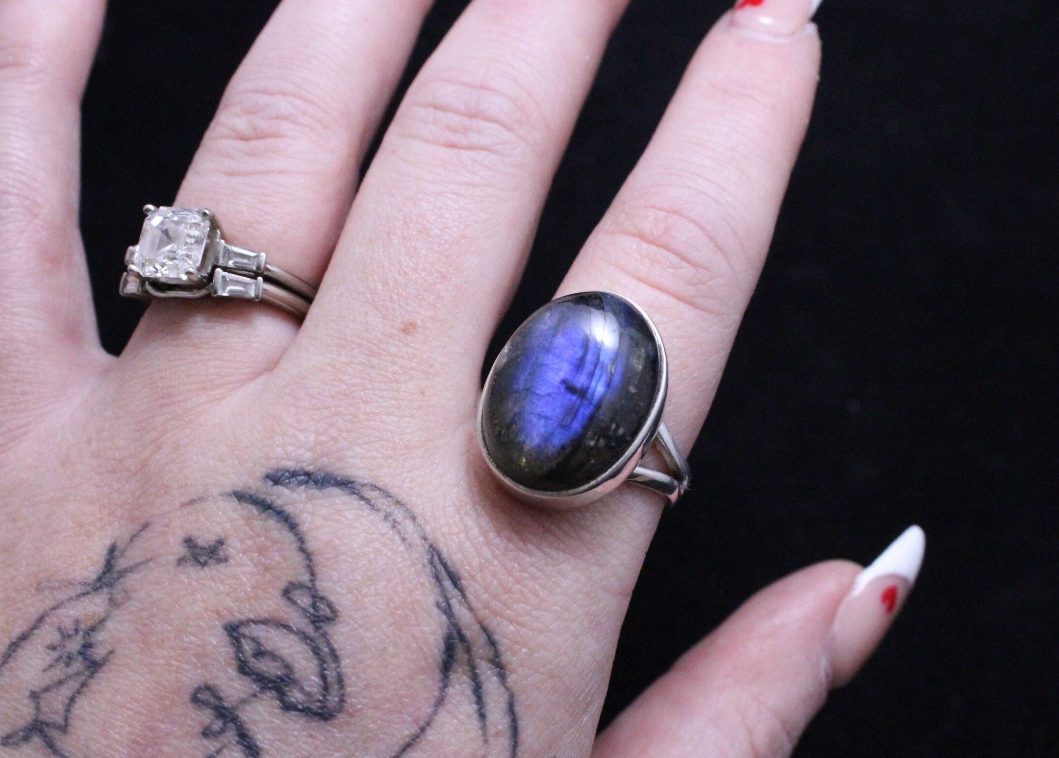 Labradorite Kintsugi ring