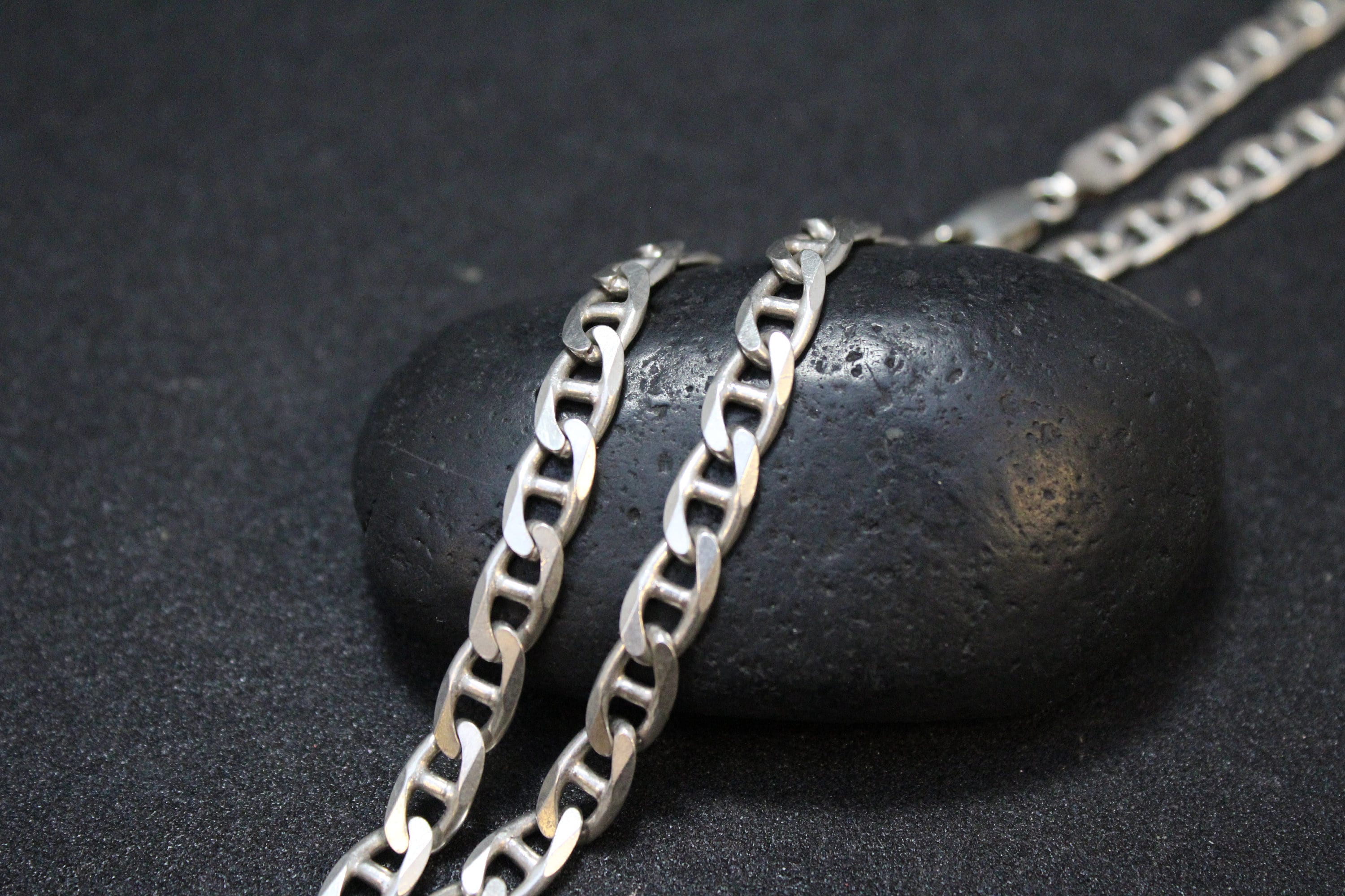 Sterling Silver Gucci Link Chain, Sterling Anchor Chain, Heavy Sterling Silver Chain, Men's