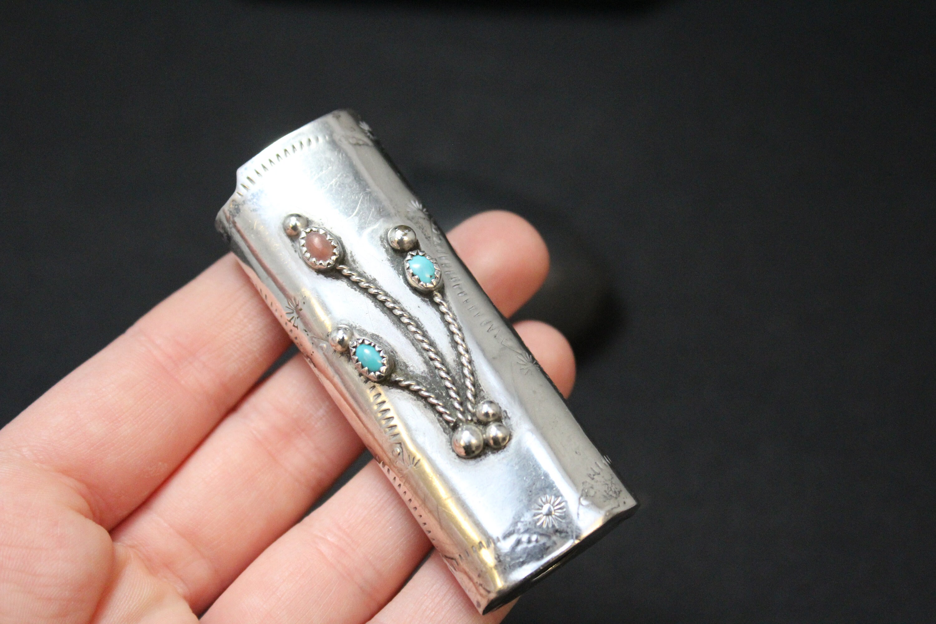 sterling silver bic lighter case